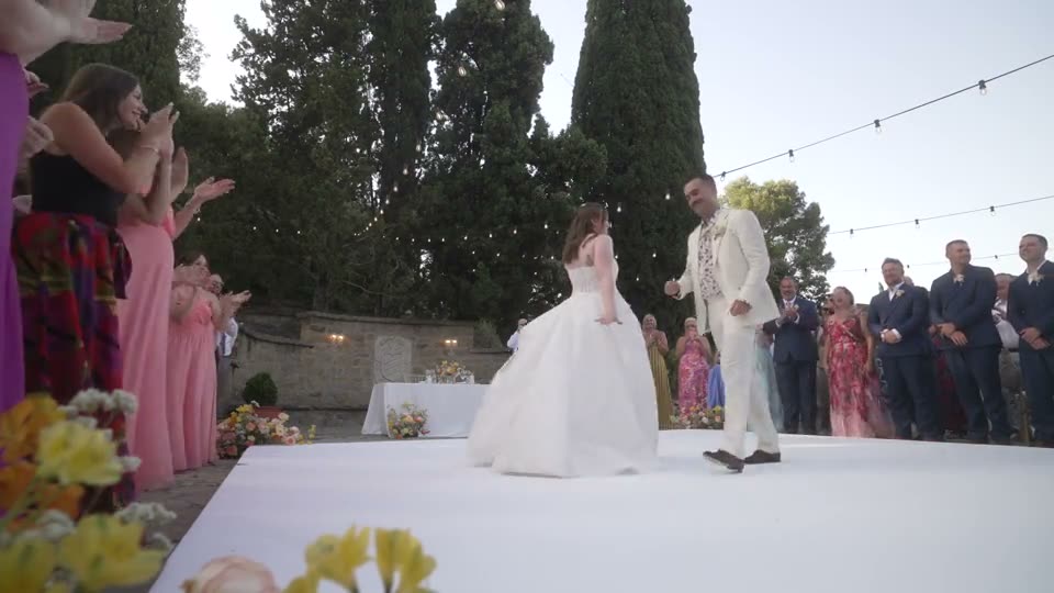 Play video of a real couple's first dance